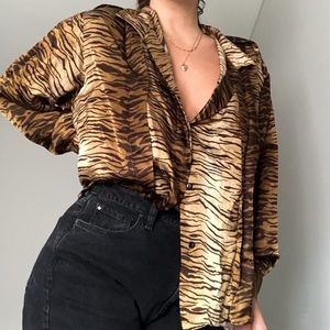 SOLDAnimal print silk blouse